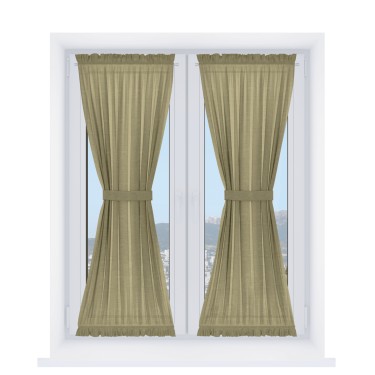 Штора песочные часы «Кортин» лён цвет коричневый