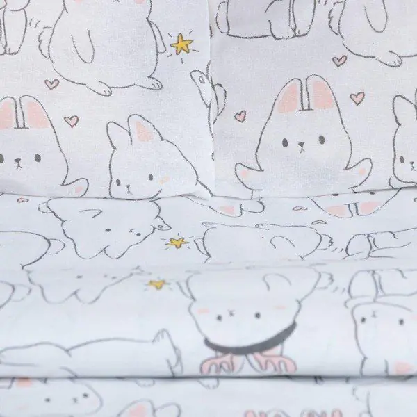 Постельное бельё Этель 2 сп Cute rabbits 175х215 см, 200х220 см, 70х70 см - 2 шт