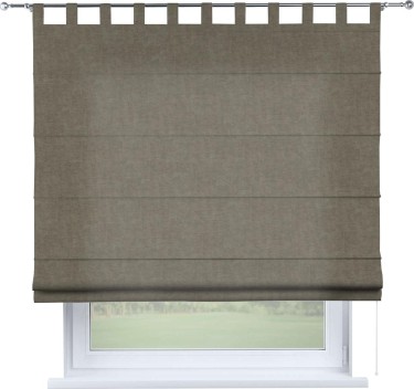 Римская штора «Кортин», канвас серо-бежевый, на петлях