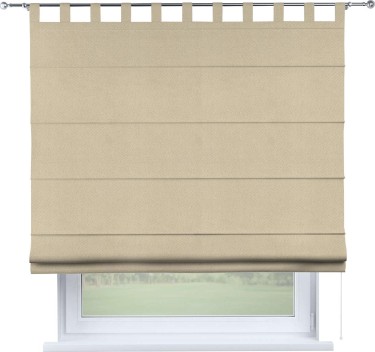 Римская штора на петлях «Кортин», ткань блэкаут однотонный, кофейно-бежевый