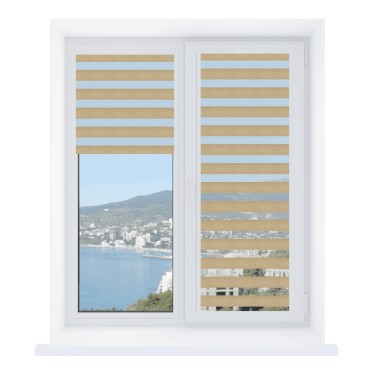 Рулонная штора День-ночь Уни 2 Lavander бежевый