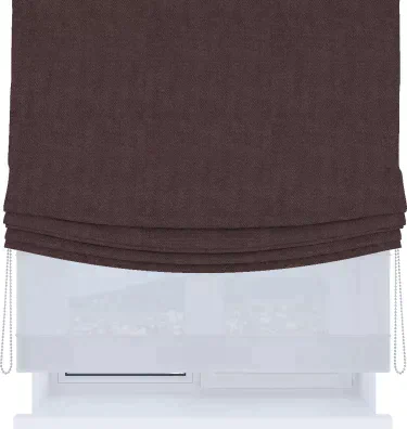 Римская штора «Кортин», день-ночь с мягкими складками, cotton блэкаут лиловый