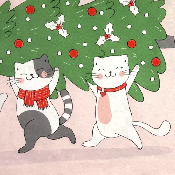 Полотенце "Этель"  Meowy Catmas 40х73 см, 100% хл, саржа 190 гр/м2