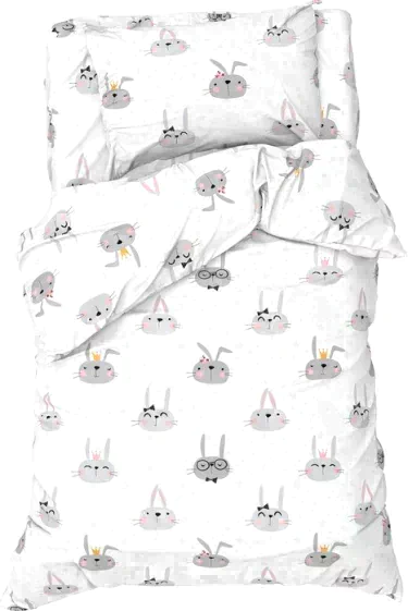 Постельное бельё Этель 1,5 сп "Funny rabbits", 143х215 см, 150х214 см, 50х70 см -1 шт, 100 % хлопок, бязь