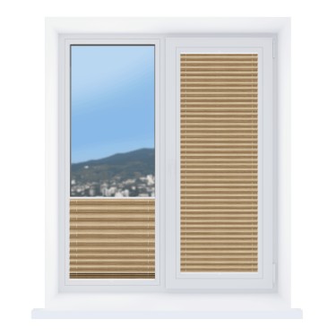 Штора плиссе Сафари бежевый, ширина от 20 см