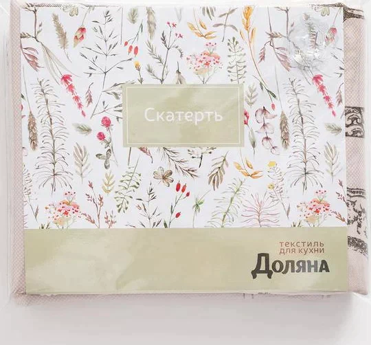 Скатерть Доляна «Приданое» 150*300 +/- 2 см, 100% п/э