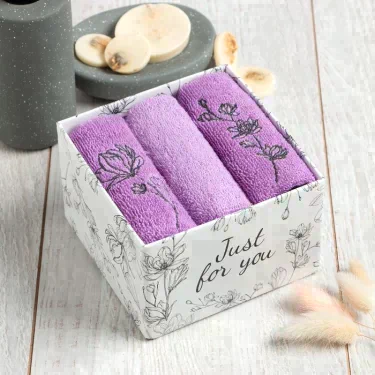 Набор полотенец Этель Just for you 30х30 см-3шт, 100% хлопок 340 г/м2